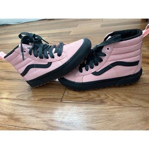 Salmon Pink Vans Snow Sneakers